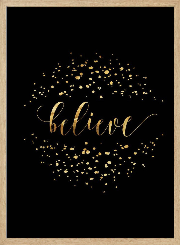 Believe in modern calligraphy Poster