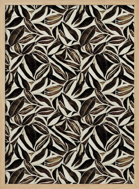 Brown Leafs Pattern Poster