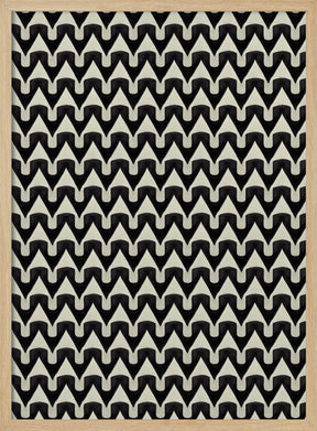 Black And White Zig Zag Pattern Poster