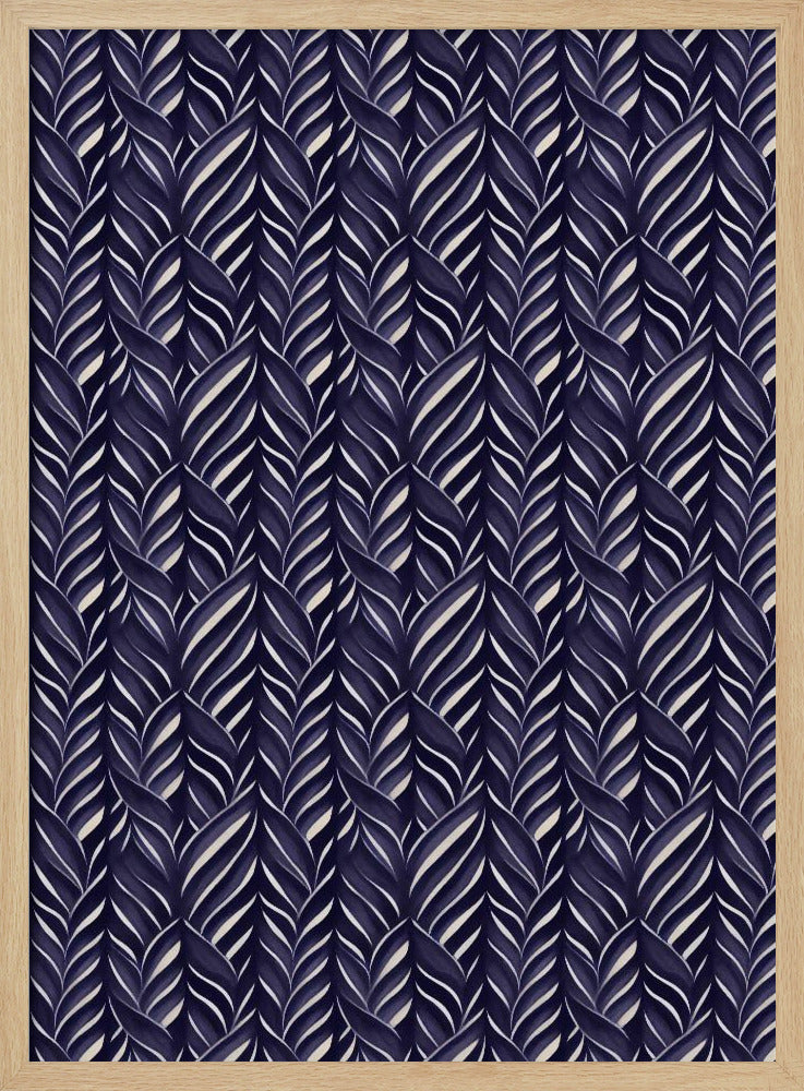 Indigo Blue Pattern Poster