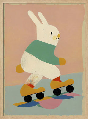 Skating Bunny Poster