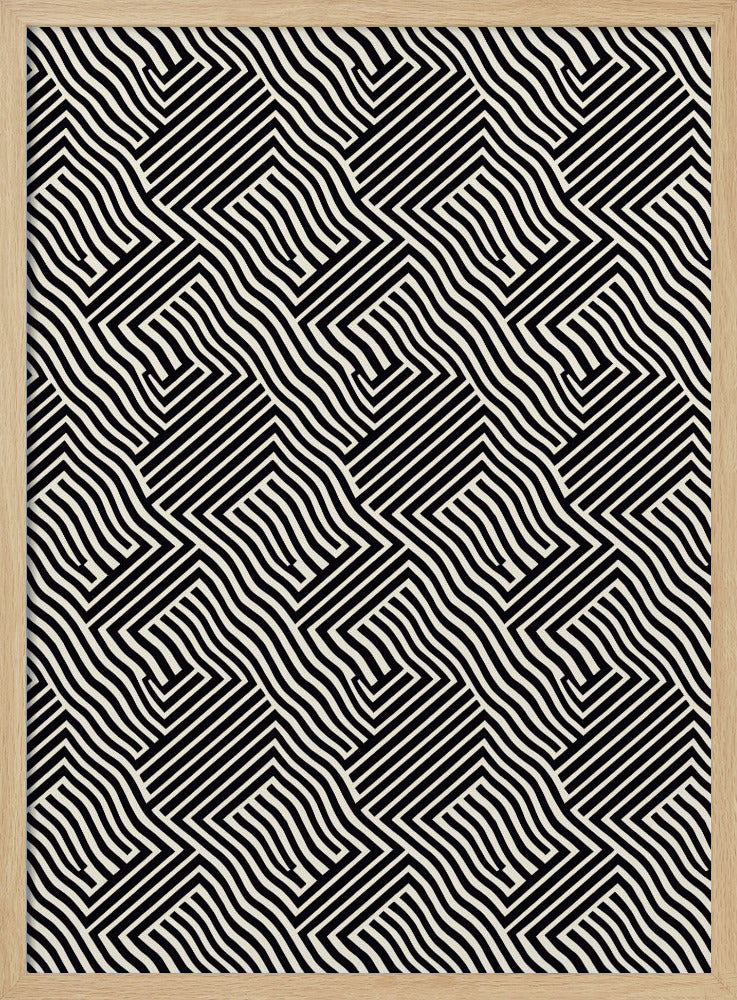 Black And White Pattern Poster