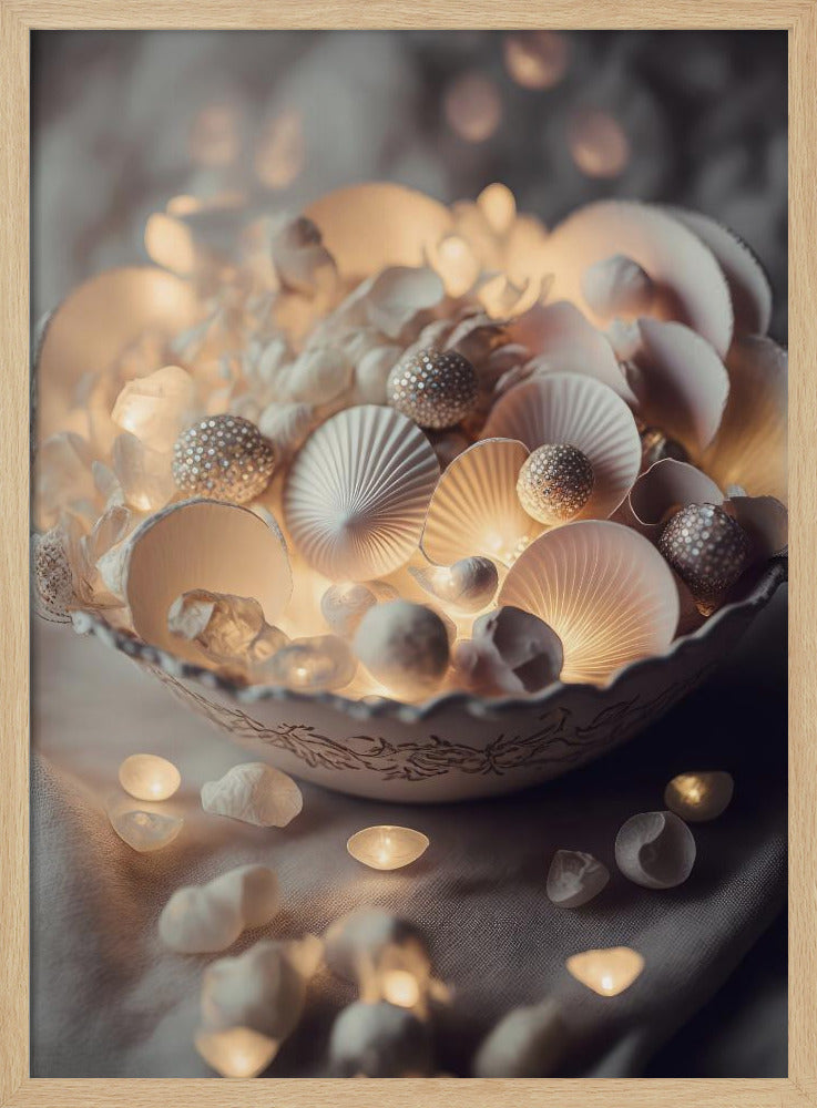 Glowing Sea Shells Poster