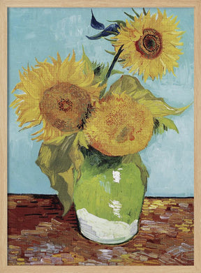 Vase With Three Sunflowers Poster