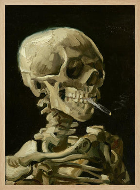 Head of a skeleton with a burning cigarette Poster