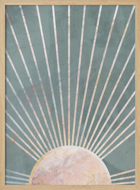 Green Gold Sun Poster