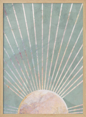 Sage Green Boho Sun Poster