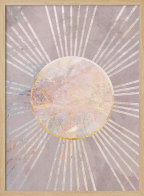 Pink Sun Rays Poster