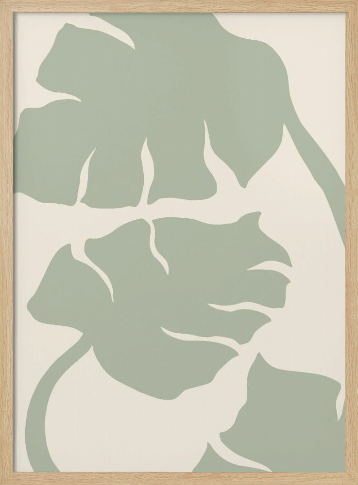 Monstera Sage Green Poster