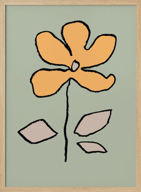 Flower Yellow and Green Poster