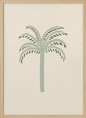 Palm Beige and Green Poster