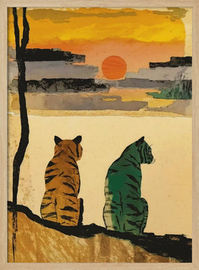 Resting Tigers Poster