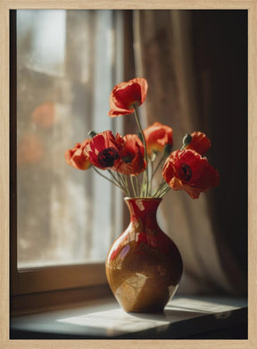 Poppy In Vase Poster