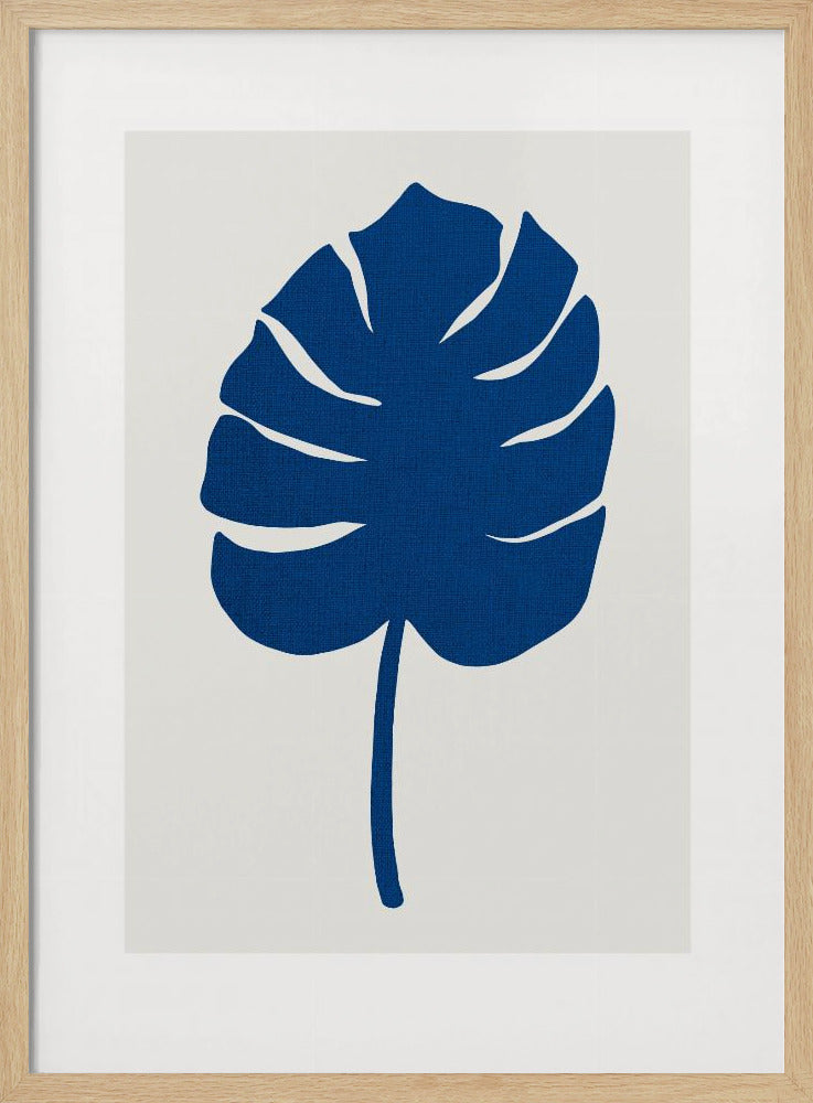 Leaf Blue Poster