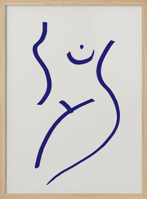 Nude Blue Poster