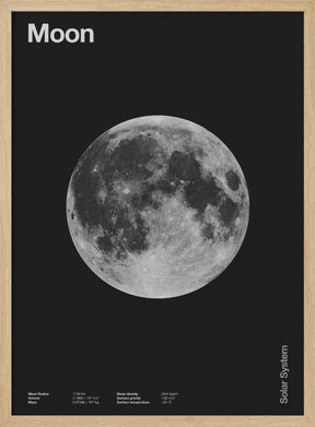 Solar System Moon Poster