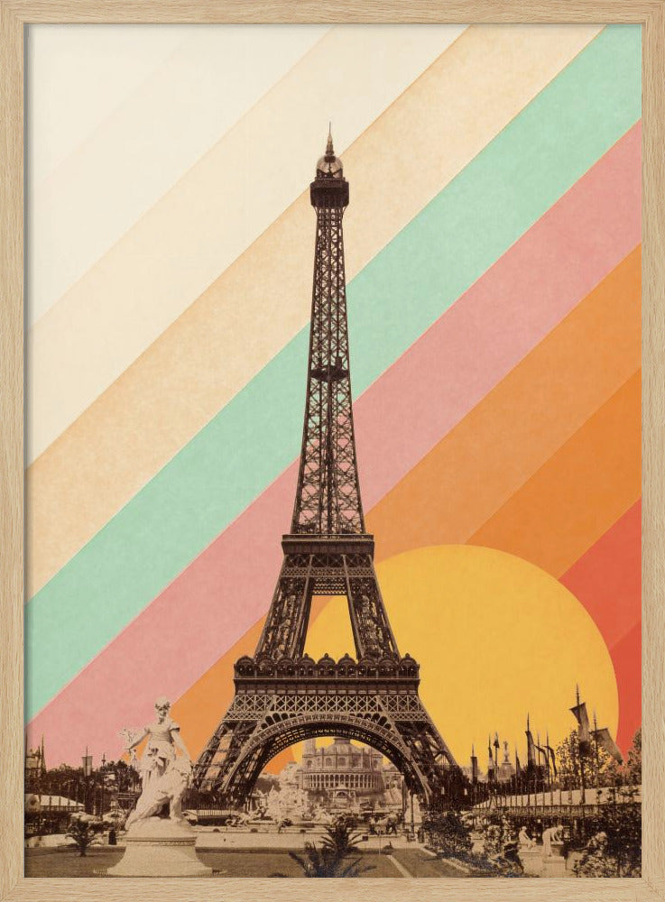 Eiffel Tower Rainbow Poster