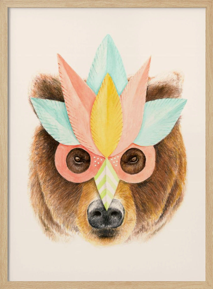 Bear Paper Mask Poster