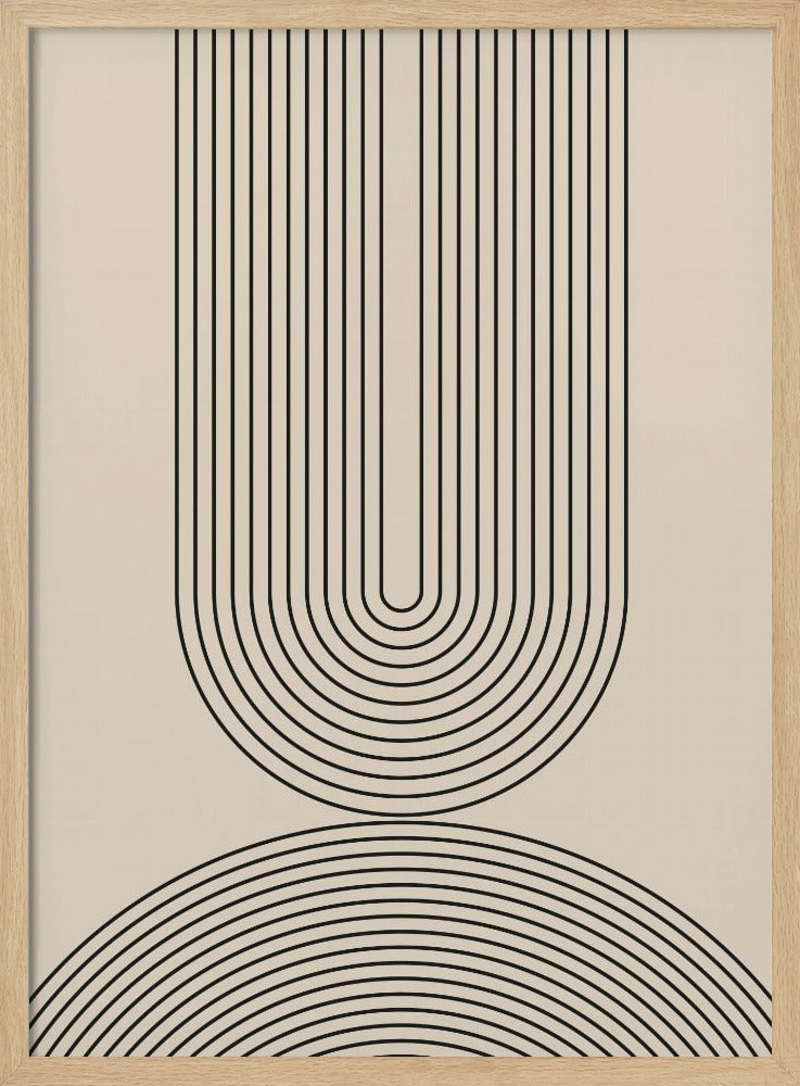 Black Line Art Poster