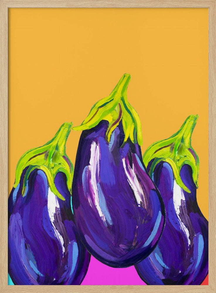 Groovy Aubergines Poster