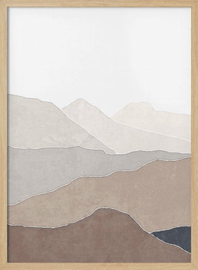 Mountain and lake Poster