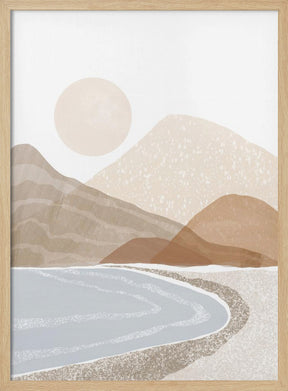 Beach Sunset Art Poster