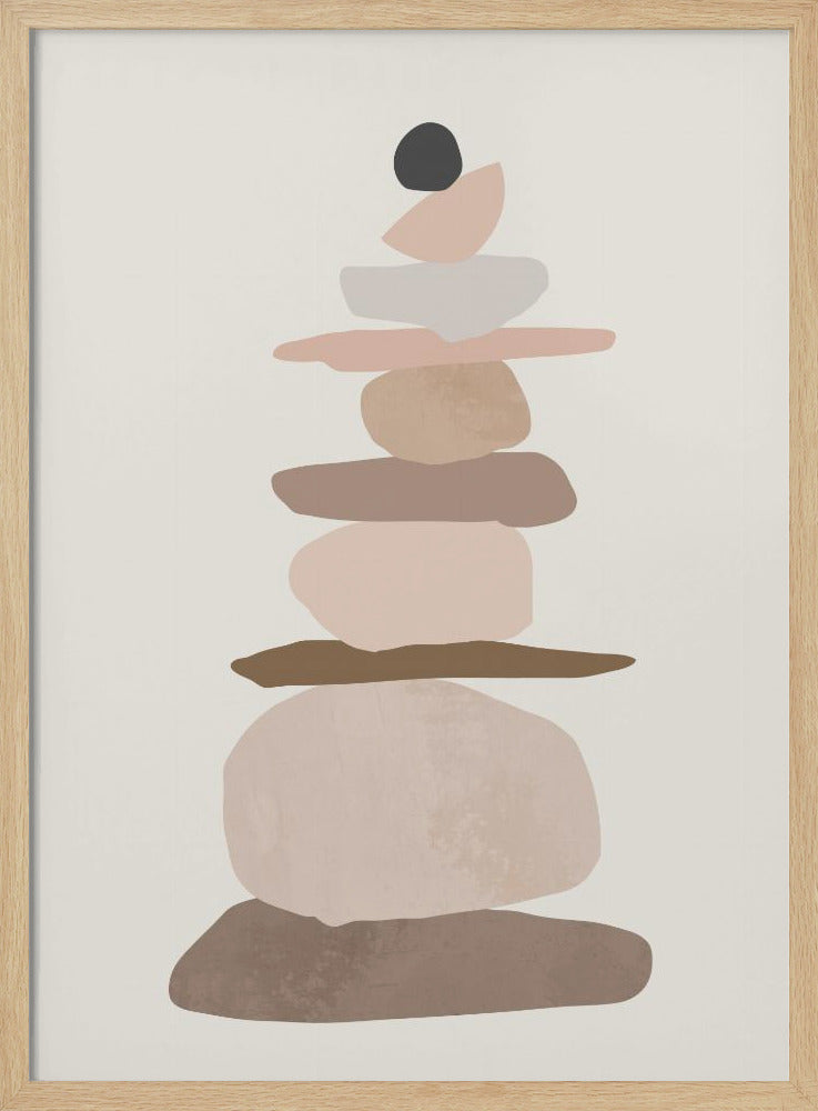 Rock balancing Art Poster