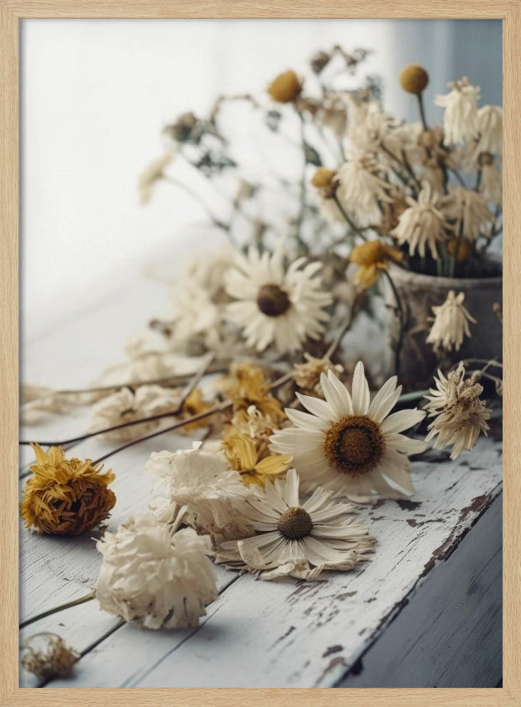 Dry Flowers Arrangement Poster