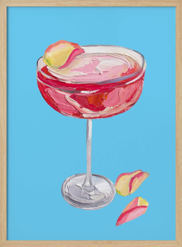 Sparkling Rose Gin Cocktail Poster