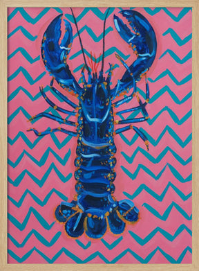 Lobster On Zigzag Poster