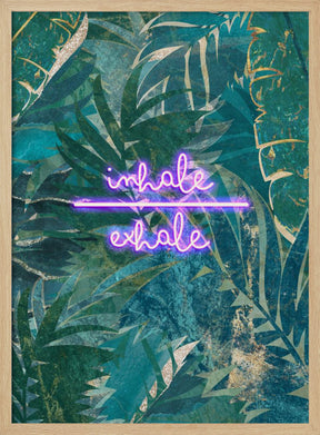 Inhale exhale neon jungle Poster