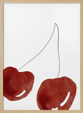 Isolated Cherries Poster