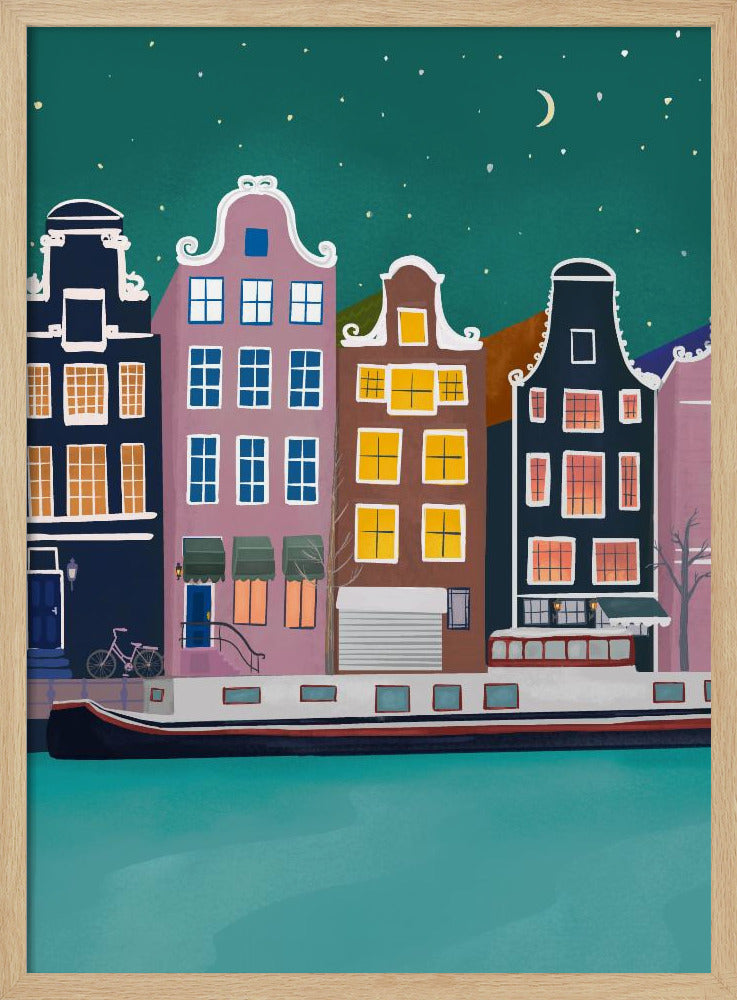 Amsterdam by night Poster