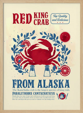 Crab kitchen print Poster