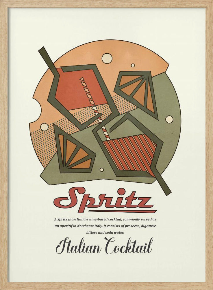 Geometrical spritz print Poster