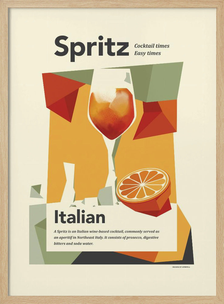 Aperol spritz print Poster