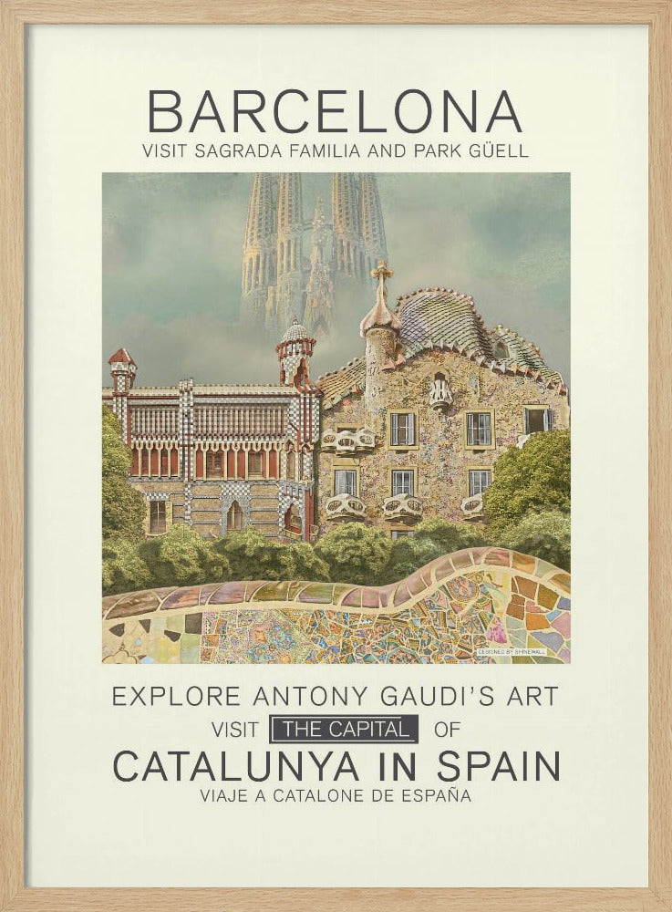 Barcelona print Poster