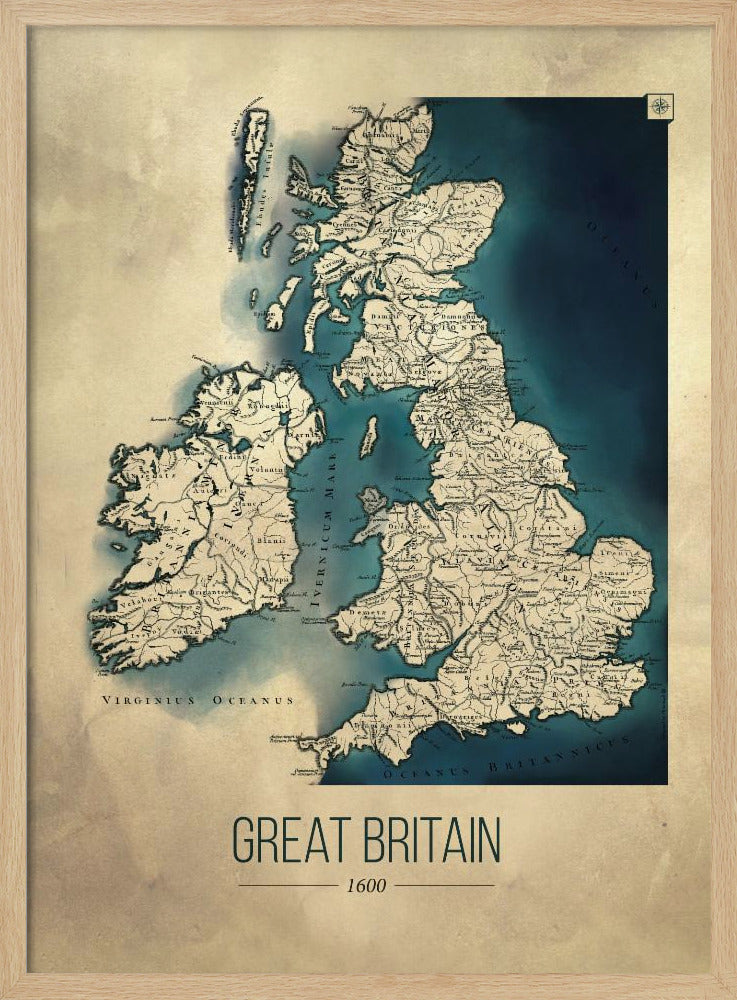 Great Britain map Poster