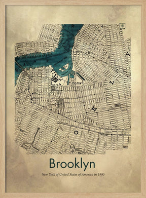 Brooklyn map Poster