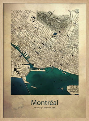 Montreal map Poster