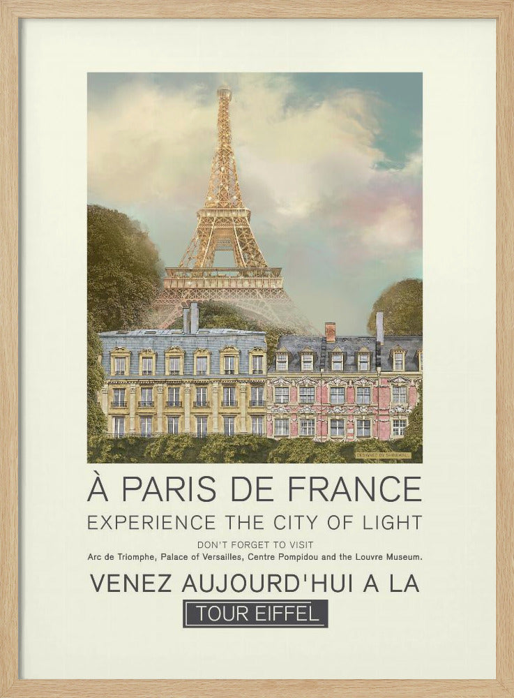 Paris retro print Poster