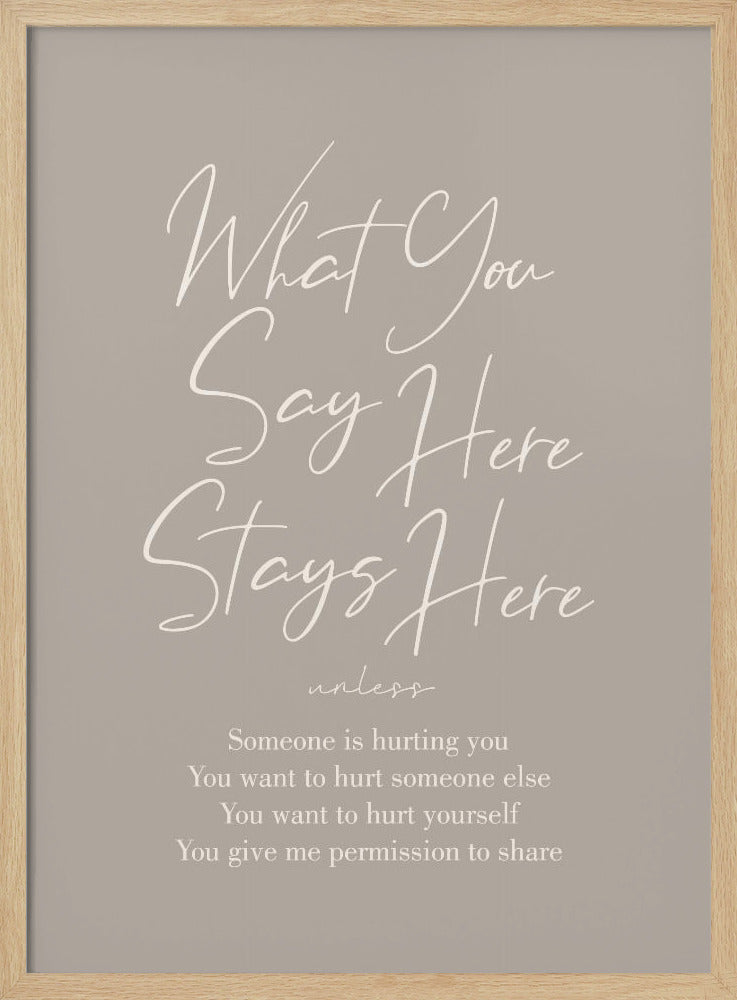 Stays Here No2 Poster