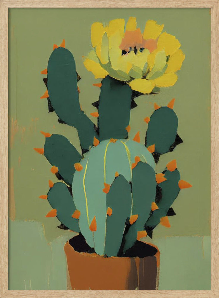 Flowering Cactus Poster