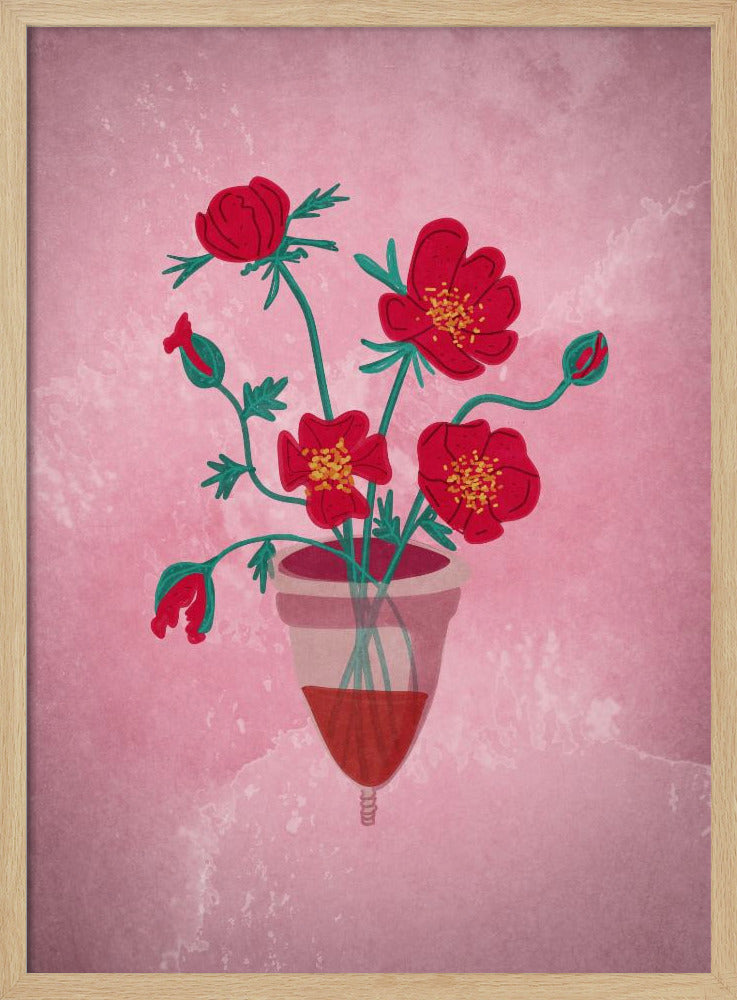 Cup of flowers Poster