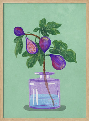 Figs Branch In Vase Poster