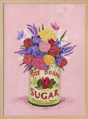 Flowers In a vintage Can Poster