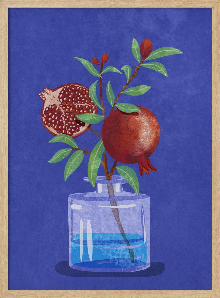 pomegranate in Vase Poster