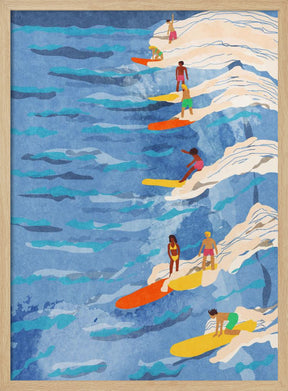 chilled surfing Poster