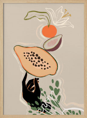 Balancing Fruits Poster