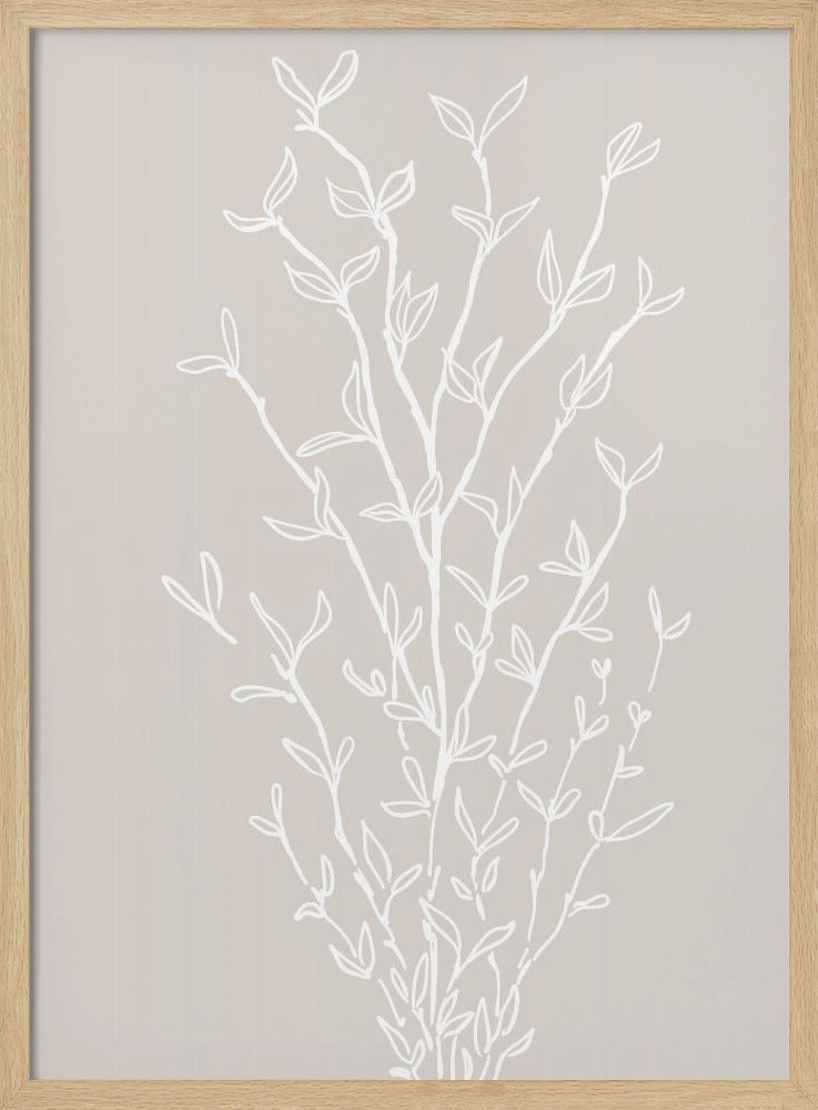 Garran branch in beige Poster